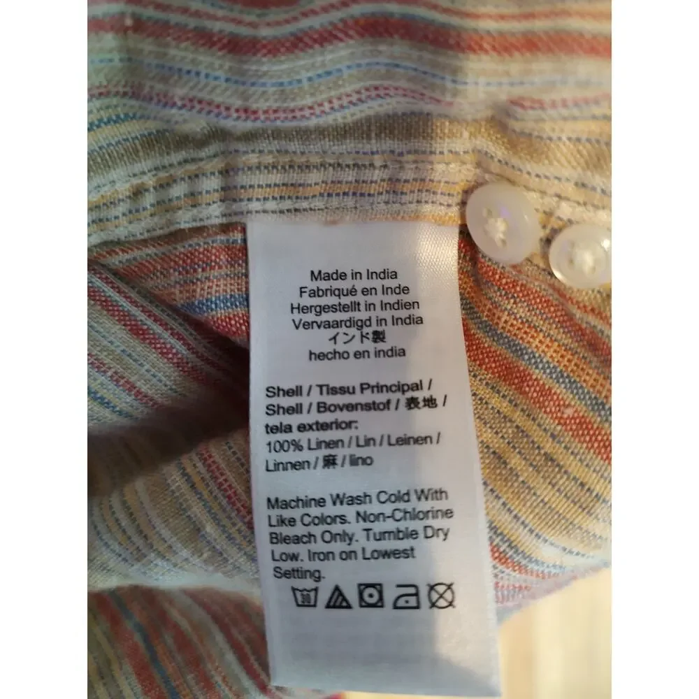 Men's J. Crew Shirt Baird McNutt Irish Linen Classic Button Down Pocket - XL
